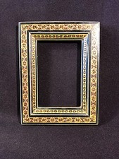porta foto in legno vintage realizzato a micro mosaico policromo