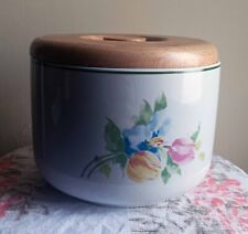 CONTENITORE PORCELLANA CON COPERCHIO ERMETICO IN LEGNO