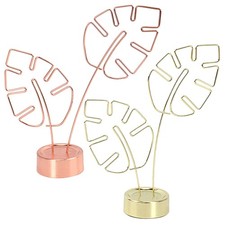  2PCS Porta Memo a Forma di Foglia - Porta Numeri da Tavolo Segnaposto per