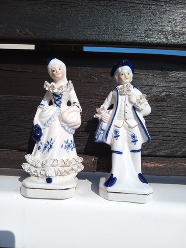 Coppia statuine ceramica - statuine,