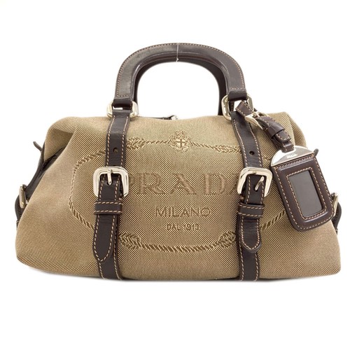 Prada logo handbag canvas - prada,