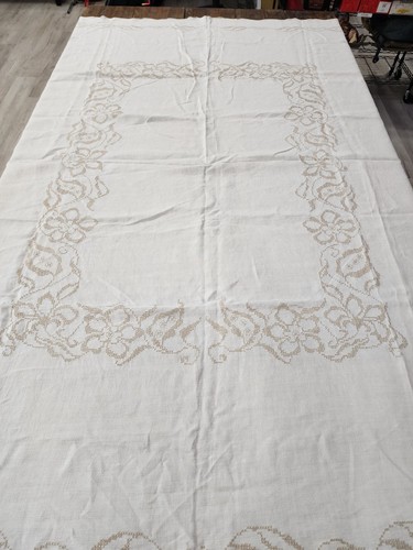 Tovaglia vintage avorio con