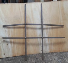 Antica Grata-Inferriata In Ferro Battuto Forgiato A Mano Inizio 900.