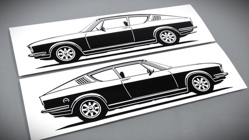 Audi 100 coupe sticker - audi,