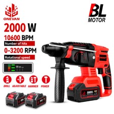 Trapano Tassellatore Martello Demolitore Percussione SDS PLUS 2 Batterie 