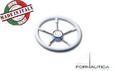 VOLANTE POLIURETANO/INOX D.35CM BIANCO PER BARCA GOMMONE VELA