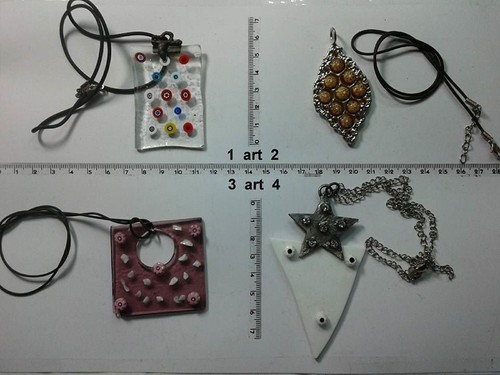Collana ciondolo murrine - e,