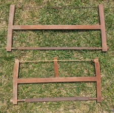 Antica Sega Ad Arco In Legno Vintage - Coppia