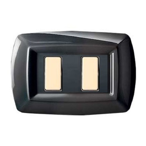 Placca tondo moduli nero - 2,