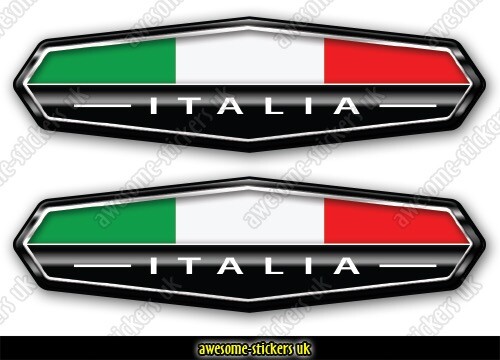 Adesivi bandiera italiana - 2x,