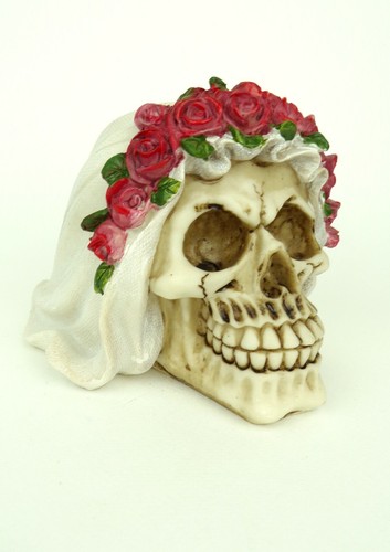 Decorazione teschio sposa con