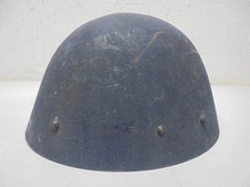 2wk bottino elmetto acciaio Repubblica Ceca protezione aria verniciatura blu ritrovamento non ripulito