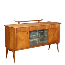 Mobile Buffet Vintage Impiallacciato Ciliegio Italia Anni 50 Originale