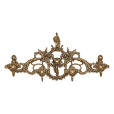 Attaccapanni appendiabito 4 posti in ottone appendino BAROCCO