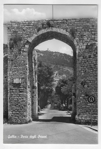 Cartolina italia gubbio - nv,