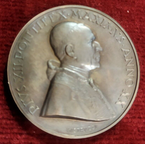 Medaglia bronzo pio xii - -,