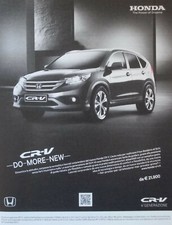 Pubblicità Advertising Italian Clipping 2012 MACCHINA AUTO HONDA CR-V .