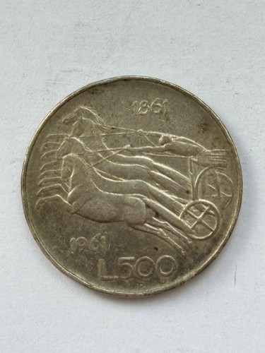 Moneta 500 lire argento - moneta,