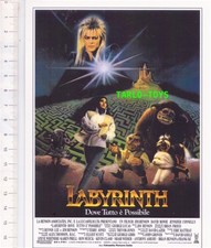 LABYRINTH - David Bowie 1986  - postcard movie - cartolina cinema