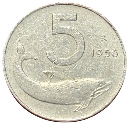 Lire 1956 delfino e timone - e,