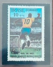 Per album campioni dello Sport 1970/71 Francobollo n. 40 B  Pelè