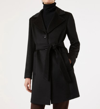 Cappotto in drap di lana nero