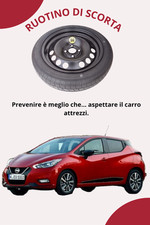 Ruotino di Scorta 15" per NISSAN MICRA - 125/70R15 (57x14 cm)