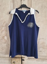 top blumarine donna T-shirt woman canottiera polo vintage M femme débardeur waw