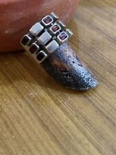 Anello Vintage Anni 30/40 In Argento Massiccio Con Granati MM 60