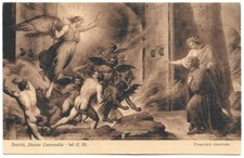 Antica Cartolina ILLUSTRATA, DANTE DIVINA COMMEDIA, INFERNO C.IX