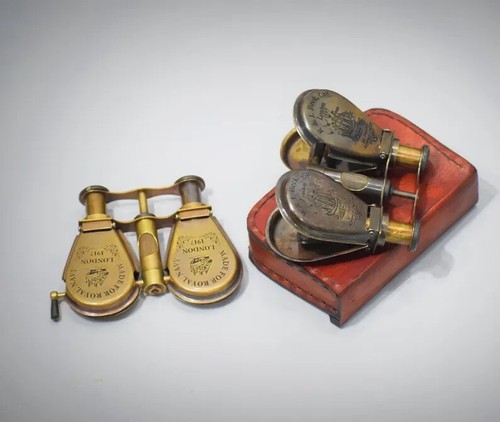 Antico binocolo ottone con - binocolo,