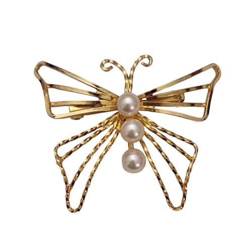 Spilla farfalla aperta - , con