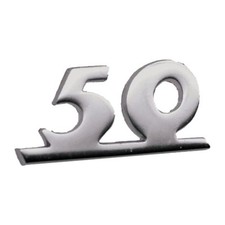TARGHETTA "50" PER PIAGGIO VESPA 50 SPECIAL 1 SERIE SCUDO ANTERIORE COD.5726