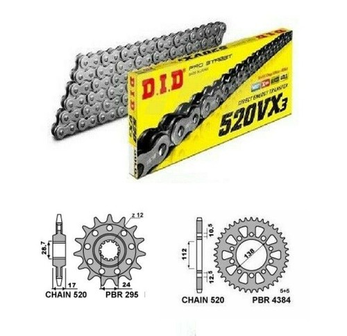 Kit trasmissione honda cbr - trasmissione, 600