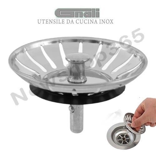 Tappo inox cromato cestello - a,
