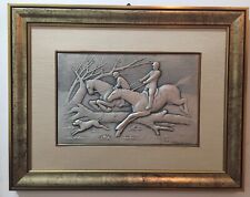 Quadro argento 925 Ottaviani, “Caccia”, Silver framework “Hunting”
