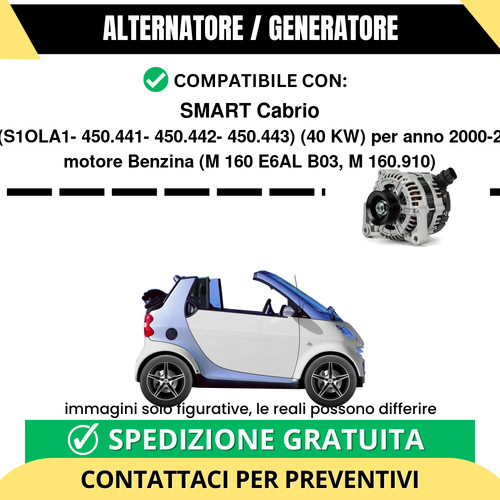 Alternatore smart cabrio - smart, 0.6