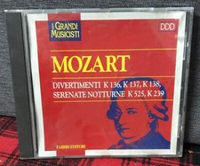 I Grandi Musicisti CD Mozart Divertim.K 136 137 138 Nott..K 525 239 Come Foto N
