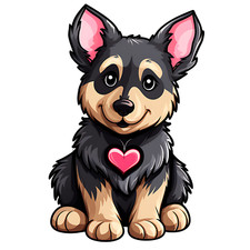 2 adesivi auto cane pastore