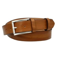 Cintura vero Cuoio 3,5 cm bottalata Plissè con fibbia a rullo