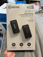 BOYA XM6-S1 2,4 GHz sistema microfonico wireless ultracompatto trasmettitore e ricevitore