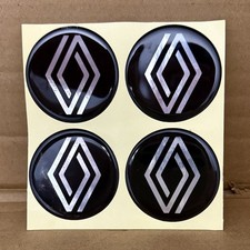 4x 60mm Renault silicone emblema cerchio adesivo coprimozzo centrale copriruota decalcomania