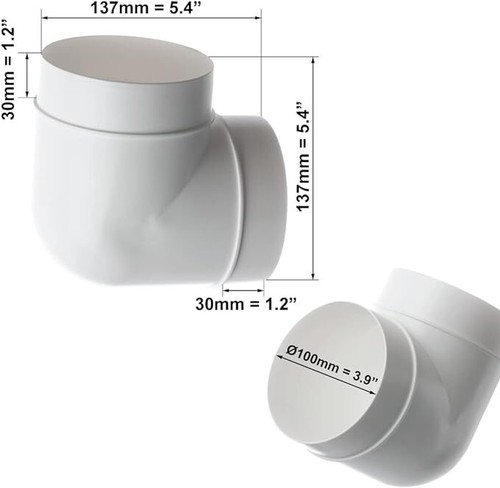 100mm curva per tubo - 100mm,