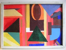 OLIO LEGNO VECCHIO QUADRO EKSTER? Avanguardia Russa Russian avantgarde