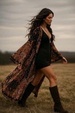 Cardigan L nuovo boho floreale