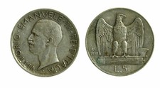 pci4697) Vittorio Emanuele III  (1901-1943) - 5 Lire Aquilino 1930 BL