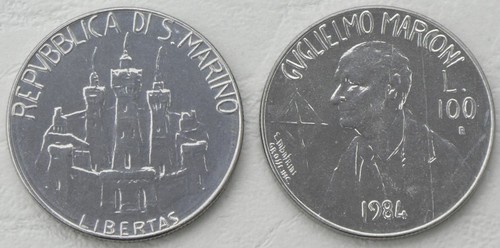 San marino 100 - marino, lire