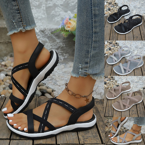 Sandali donna taupe - , cinturino