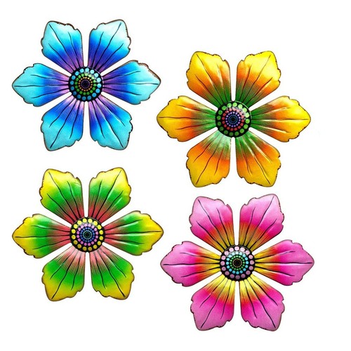 Scultura arte fiori metallo