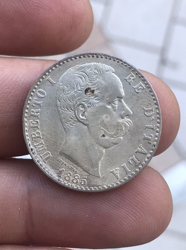 Lire 1885 rara - lire, umberto